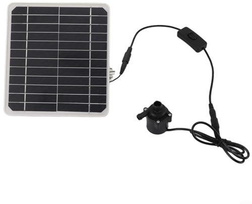 30W Solar Water Pump Kit With Bracket, 800L/H High Flow For Bird Baths/Ponds/Garden Irrigation, Adjustable Flow & Timer, ABS Black Solar Panel (18x16.5cm)