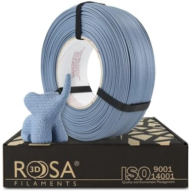 ROSA3D PLA CF Filament 1.75 mm für 3D Drucker, PLA Filament mit Carbon Fiber, Blau mit Matt Finish, Refill 1 kg Blue Jeans