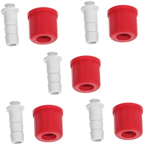 HONMEET 5 Piezas Tapones Adaptadores de Botella con para Laboratorio Cierre Hermético y Resistente Fugas Compatibles con Botellas de Reactivos Optimizan Precisión y Flujo de Trabajo