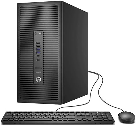 HP ProDesk 600 G2 Mini Tower Desktop Computer, Intel Pentium G4400, 8 GB de RAM, SSD de 256 GB, WiFi, Bluetooth, Teclado QWERTY de US, Windows 11 Pro (reacondicionado)