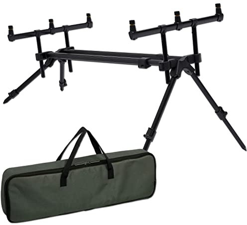 Angel-Berger Magic Baits Luxus Rod Pod Verschiedene Modelle mit Tasche, Aluminium 80-130cm (Luxus Rod Pod)