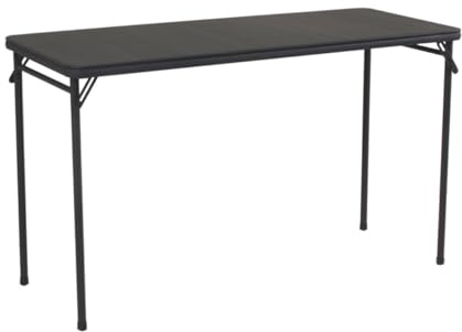 COSCO 20 x 48 Vinyl Top Folding Table, Black