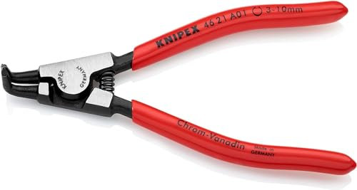 Knipex Circlip Pliers for external circlips on shafts black atramentized, plastic coated 125 mm 46 21 A01