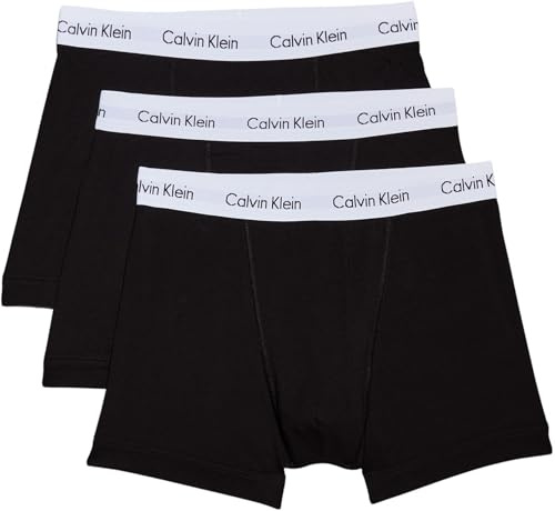 Calvin Klein Calzoncillos bóxer Hombre Pack de 3 Trunks Ropa Interior, Negro (Black), S