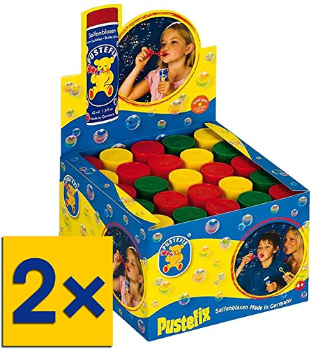 Original PUSTEFIX Seifenblasen Rainbow bubbles (2 Displays Seifenblasen)