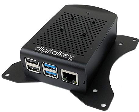 Digitalkey Case VESA für Raspberry Pi4 - Aluminiumgehäuse mit VESA Halterungen 100x100 + Lüfter (1 Pz)