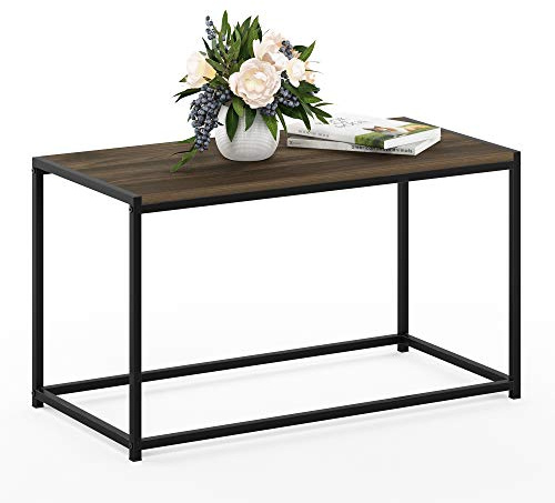 Furinno Mesas de café, Metal, Columbia Nogal, 40 x 76.2 x 44.45 cm