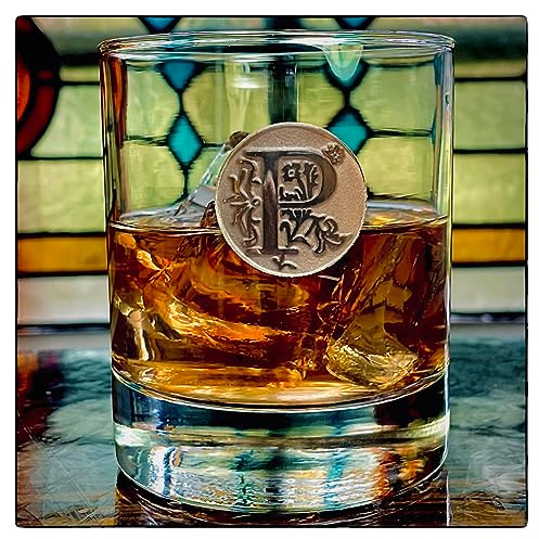 KolbergGlas HandMade - 3D Sandgestrahltes Whisky Glas 0,3L mit Relief Monogramm P