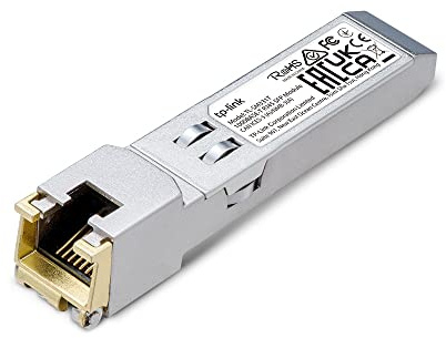 TP-Link TL-SM311T Modulo RJ45 SFP 1000BASE-T, Una Porta Gigabit RJ45 Ethernet, Supporta Funzioni di Controllo TX Disable, Funzionalità Hot-Pluggable SFP Footprint, Guscio in Metallo, Low EMI