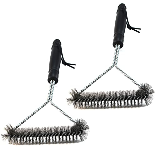 Brosse pour Barbecue, Brosse de Nettoyage pour Barbecue, Brosse de Nettoyage du Four, nettoie efficacement Tous Les Types de grilles (Lot de 2)