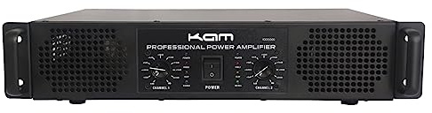 Kam Amplificador de Potencia estéreo Profesional, 500 W, KXR5000, Montaje en Rack de 2U, bajo Ruido, Ideal para Sonido en Vivo y Estudio