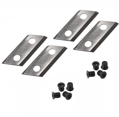 WNJ-TOOL, 2 Pair Garden Shredder Blades Wood Chipper Knives With Screws For Eco ES1600 Ryobi RSH2545B BG-KS 2040 McCulloch