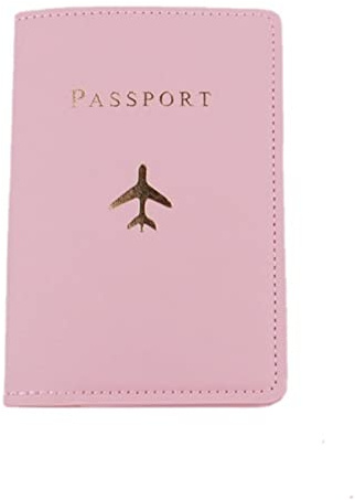 Worldly Reisepasshülle Impfpass Hülle, Tragbare Reisepass Organizer für Kreditkarten, Ausweis und Reisedokumente, Rosa
