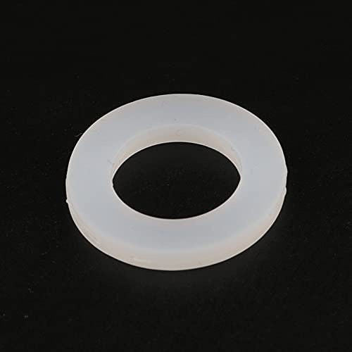 Flachdichtung aus Silikonkautschuk, O-Ring, 1/2 Zoll, 3/4 Zoll, 1 Zoll, Dichtring, Dicke 3 mm, Sanitär-Wasserhahn, Warmwasserbereiter, Dichtung, Unterlegscheibe, Dichtring, 20 Stück ( Color : White 20
