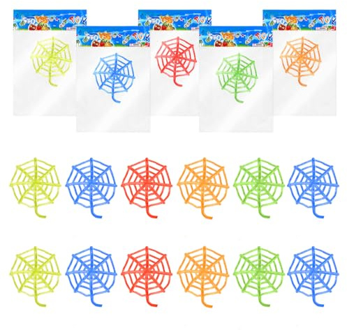 Ainiv 20st nyhet klibbiga stretchiga leksaksset – spindelnät, Sticky Hands, Stretchy Sticky Toys Set, Nyhetsleksaker för barn, Party Bag Fillers, Barnfödelsedagspresenter, Halloween Party Supplies