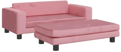 vidaXL Hundebett mit Verlängerung Rosa 100x50x30 cm Samt