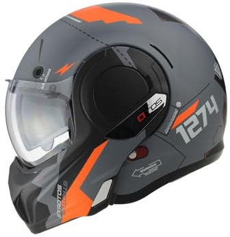 VPR F242 P/J Reverse Flip-Up Motorcycle Helmet - Double Visor Modular Jet Crash Helmet for Racing Sports Touring - Road Legal 22.06 Approved Motorbike Helmets for Men Women