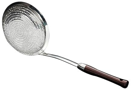 Garneck Stainless Steel Mesh Spoon Strainer for Kitchen Filtering Ladle to Scoop Out Dumplings Multipurpose Hot-Pot Colander Spoon Oil Filter Colander Stainless Steel Oil Pot