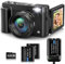 Fotocamera Digitale 4K,Oiadek 48MP Autofocus Vlogging Camera con scheda di Memoria 32G 16X Zoom Digitale, Fotocamera Digitale Compatta con 3,0 180 ° Schermo Flip e Caricabatterie per Adolescenti