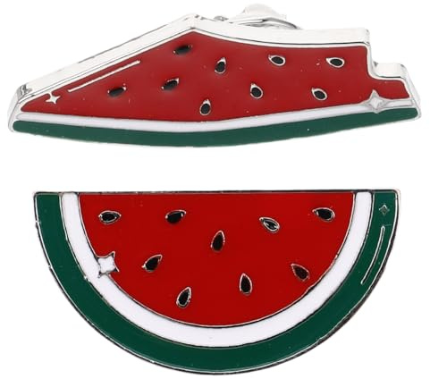 WRITWAA 2 Broches De Sandía Insignia De Solapa De Fruta Broche Esmaltado Para Ropa Accesorio Para Suéter Cárdigan Bufanda Y Vestidos Regalo Para Maestros Y