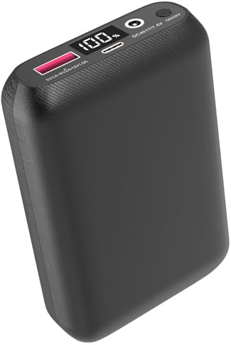 GAROERFAR 16000mAh Akkupack für Beheizte Weste-Schnell Aufladbare Powerbank mit LED-Anzeige und DC7.4V Ausgang für Beheizte Jacke und Hose, Kompatibel mit iPhone,iPad,Samsung und mehr