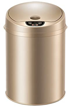 Poubelle Les ordures à induction intelligente peuvent les poubelles ménagères en acier inoxydable peut être une Poubelle automatique de couvercle for la salle de séjour Cuisine 9L Capacité Conteneur D