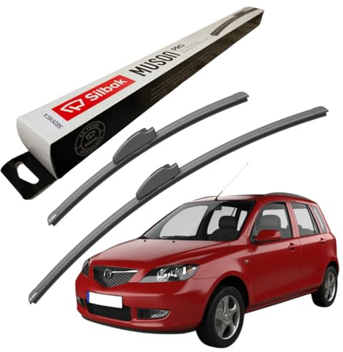 Silbak Windscreen Wipers, for MAZDA 2 (02/2003-06/2007) Wiper Blades, 600mm/400mm