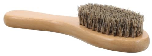 Holibanna Soft Bristle Shoe Brush for Cleaning and Polishing Curved Handle Pig Bristle Cleaner for Boots Trainers and Footwear Effectively Removes Dirt and Stains