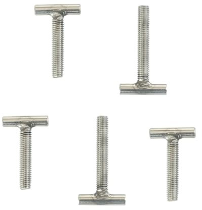 Bulloni a T, viti a forma di T, bullone a T, 5 pezzi M5 20~80mm Bullone di serraggio a barra filettata a forma di T GB37 Vite a scanalatura a T in acciaio inossidabile 304(M5*20mm)