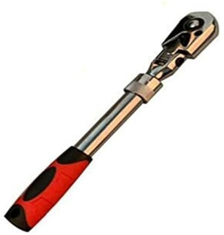 MEMEM Chiave regolabile - Chiave a cricchetto telescopica a sgancio rapido automatico, regolabile a 90 gradi, chiave a cricchetto for ponteggi, chiave professionale for cambio