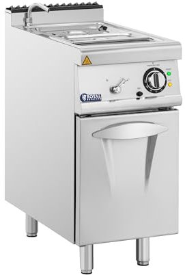 Royal Catering Bain-marie 3 000 W GN 1/2 et GN 1/3 avec robinet et meuble bas (40 x 73 cm) - Chauffe plat électrique Professionnel