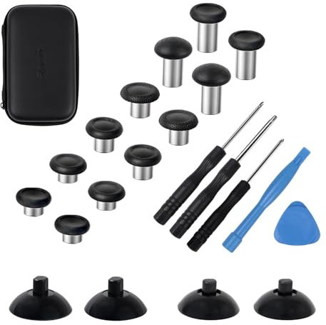 Thumb Stick Grip Replacement Thumb Grip with Joystick Analog Priming Tool Driver for Thumb Stick Game Controller