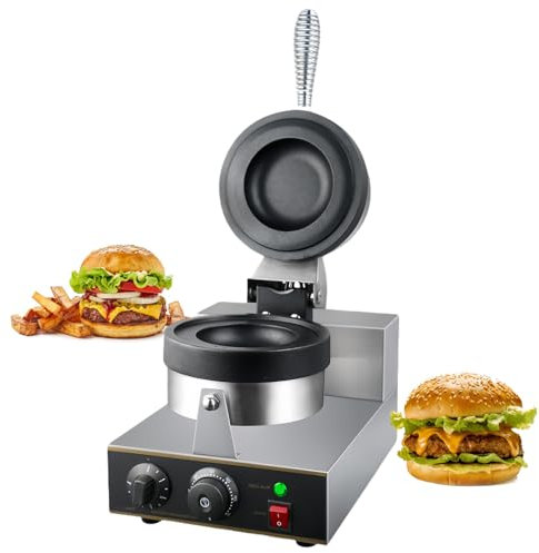 Glowdora Ufo Burger Press, Commercial Burger Press, Ice Cream Waffle Maker, Electric Panini Non Stick Press, Adjustable Temperature 50 To 300 ° C Non Stick Frying Pan, Burger Press
