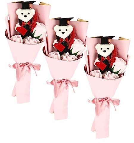 MUCKLILY 3 Pezzi Bouquet per Laurea Adorabile e Accessorio per Foto Laurea Decorazione per Festeggiamenti e Speciali