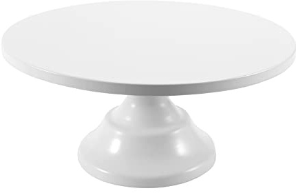 Yocdunm 12 Inch Iron Round Cake Stand Cake Plate Pedestal Dessert Holder Wedding Birthday Party-White