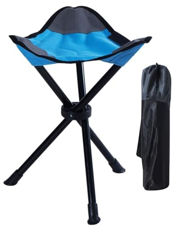DAWCBVJQ Sgabello pieghevole a tre zampe | Sgabello comodo a 3 gambe – sedie pieghevoli leggere – per giardino, campeggio, pesca, escursionismo, concerti, caccia, festival, viaggi, picnic,