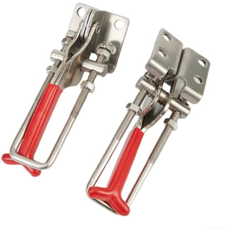 Jonikuper Morsetto a levetta in acciaio inossidabile 304 per applicazioni pesanti, capacità di carico 200 kg, intervallo di bloccaggio regolabile da 6 a 30 mm, design con cavallotto, confezione da 2