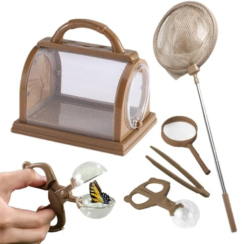 Utomhusutforskare kit - 7,48 x 5,91 x 7,48 tum, naturlig livsmiljö, vetenskaplig observationslåda | Transparent insektsfångare för, utomhusäventyr, nyfikenhet, utbildningsvetenskap