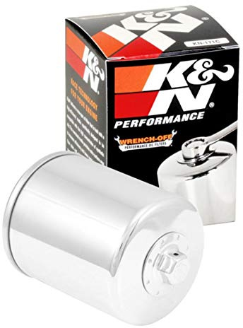 K&N Motorcycle Oil Filter: High Performance, Premium, Designed to be used with Synthetic or Conventional Oils, Wrench Off Nut: Fits Select Harley Davidson, Buell Motorcycles, KN-171C