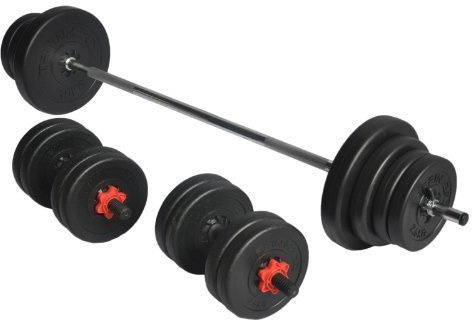 Train Hard Hantelset Hantel Set aus Langhantel Kurzhantel Hantelstange Hantelscheiben Gewichten 50 kg bis 90 kg