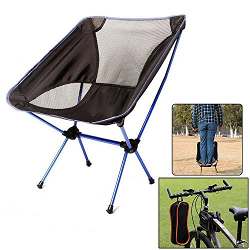candora Tragbar Ultralight Klappsessel, mit Tragetasche Heavy Duty 330lbs Kapazität zusammenklappbar Sitz für Picknick Hiking Fishing Camping Garten BBQ Strand Terrasse Drinnen und Draußen Aktivitäten