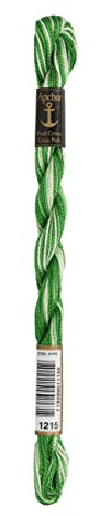 Anchor Perlgarn 5, 4585000-01215, Farbe:grasgrün ombre, Stickgarne