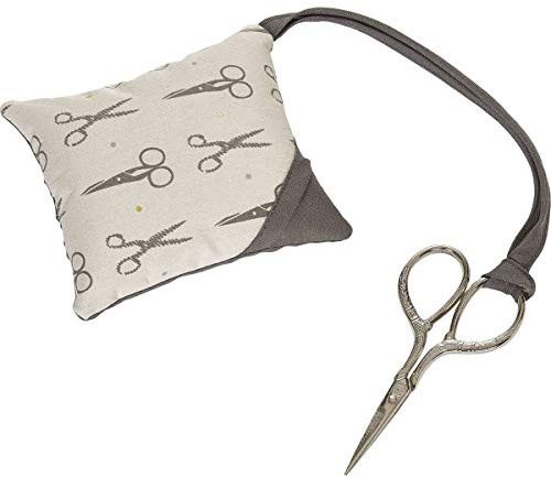 Prym Pin Cushion Motif Scissors, Grey, On Size