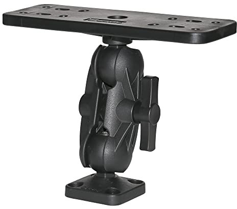 Scotty Plattform (203x75mm) 163 Ballgelenk 1 1/2 Zoll Fischfinder Mount Boot, Farbe:schwarz