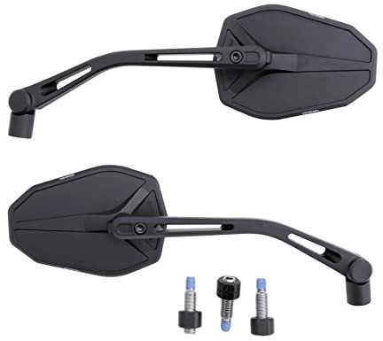 HIGHSIDER Victory-Slim Motorrad Spiegel, schwarz seidenmatt, E-geprüft (2er-Pack)