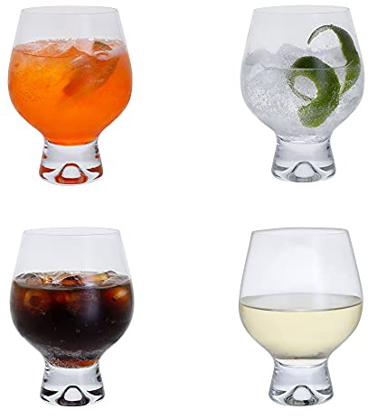 The All Rounder | Set of 4 | 570ml Capacity, Versatile for Beer Wine G&T, 13.8cm High, Dishwasher Safe