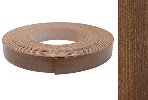 Kantenumleimer ABS 22mm x 50m mit Schmelzkleber in Nussbaum pore Dekor