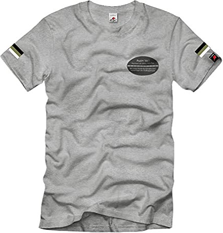 BW Erkennungsmarke 144-1 Bundeswehr Umriss David Bibelspruch T-Shirt #37771, Größe:3XL, Farbe:Grau