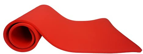 Gymnastikmatte Comfort rutschfest NBR in verschiedenen Farben inkl. Tragegurt und Tragetasche, rutschfest, 180x60x1,5cm, rot