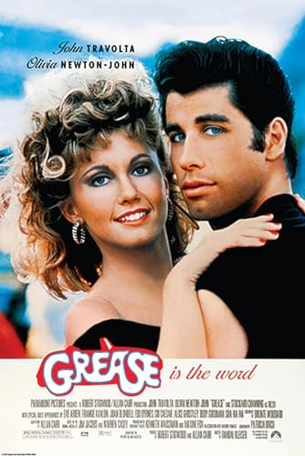 BUY ART FOR LESS Officially Licensed Grease The Movie Advertising 24 X 36 Inch Poster - Decorative Print - Poster Paper - Ready to Frame